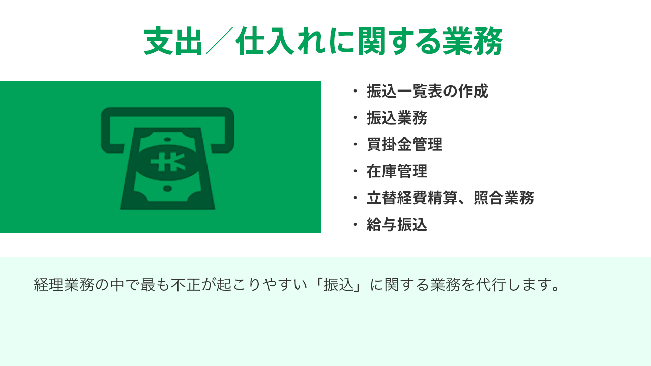 支出／仕入れに関する業務