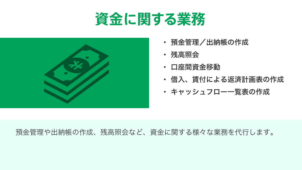 資金に関する業務