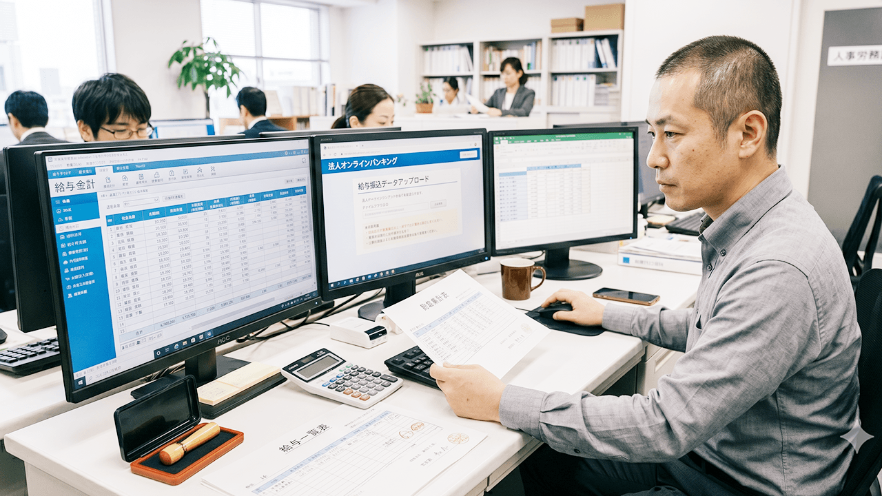 給与計算・振込業務