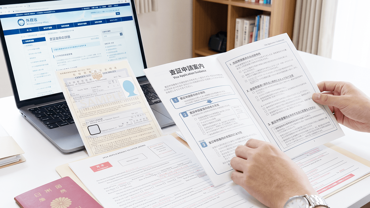 証明書交付後の査証申請案内