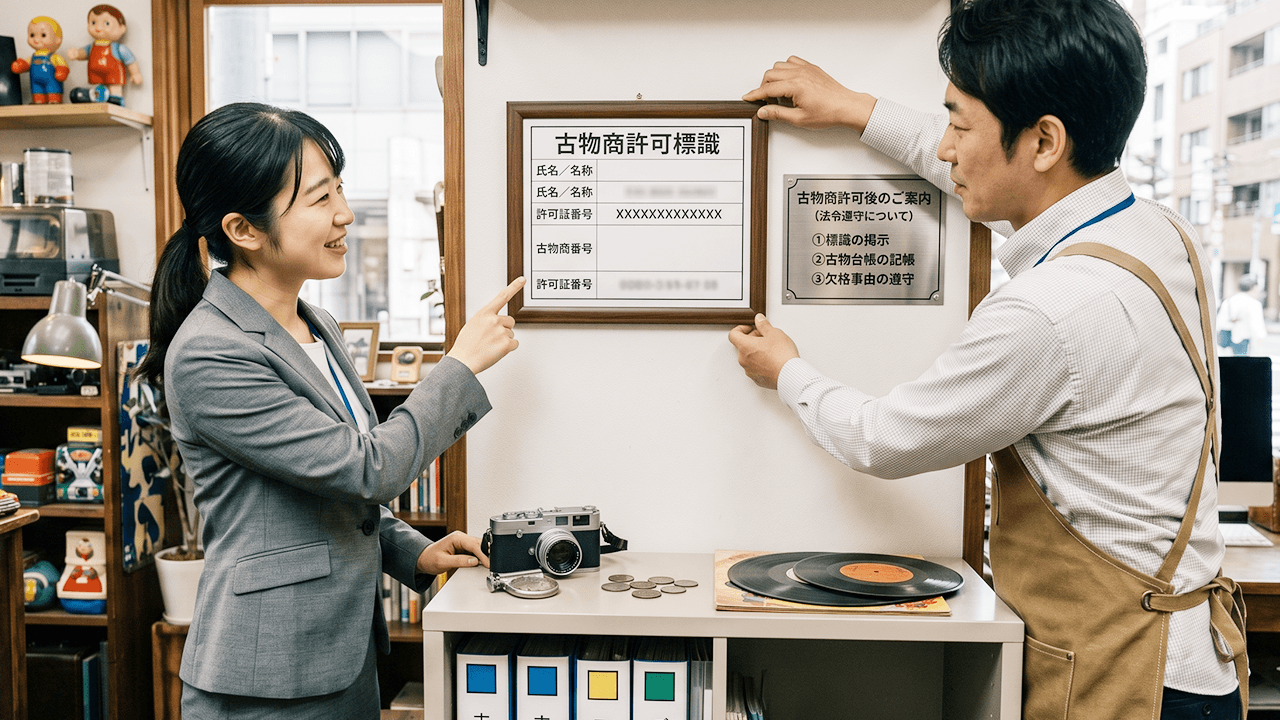 許可後の標識掲示等のご案内