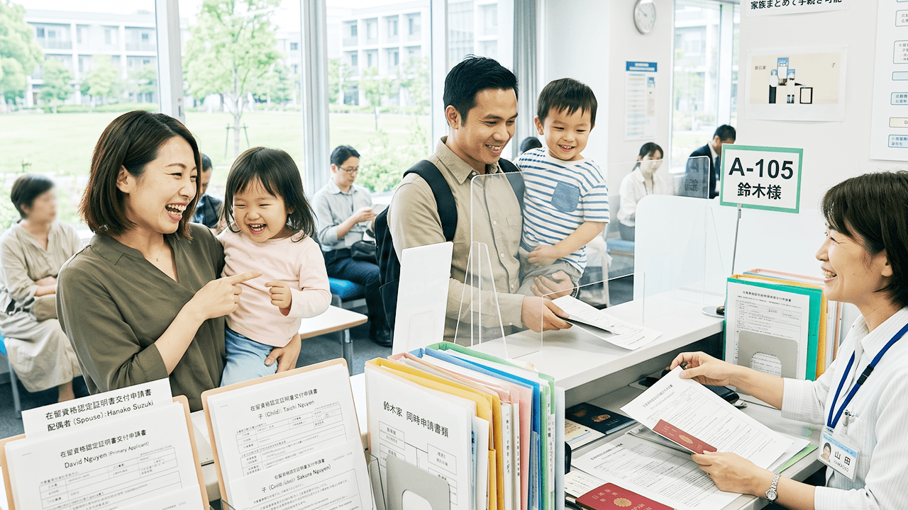 配偶者・子の同時申請