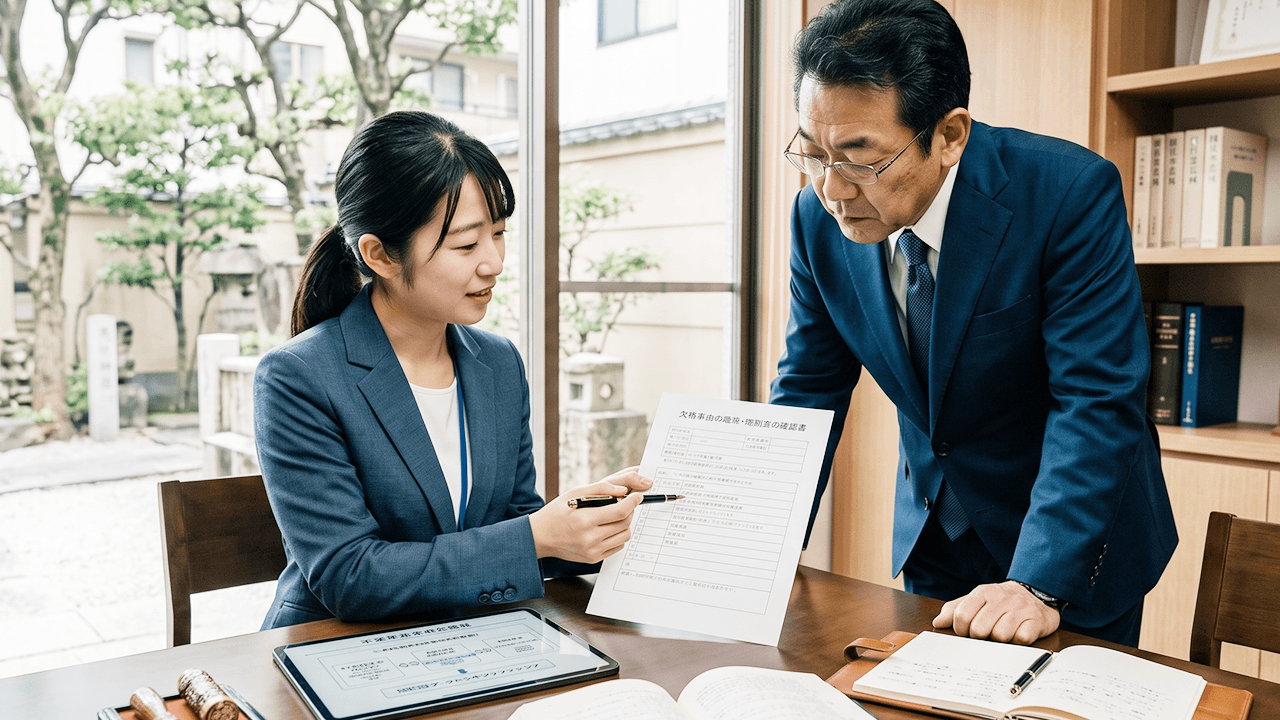 欠格事由の確認