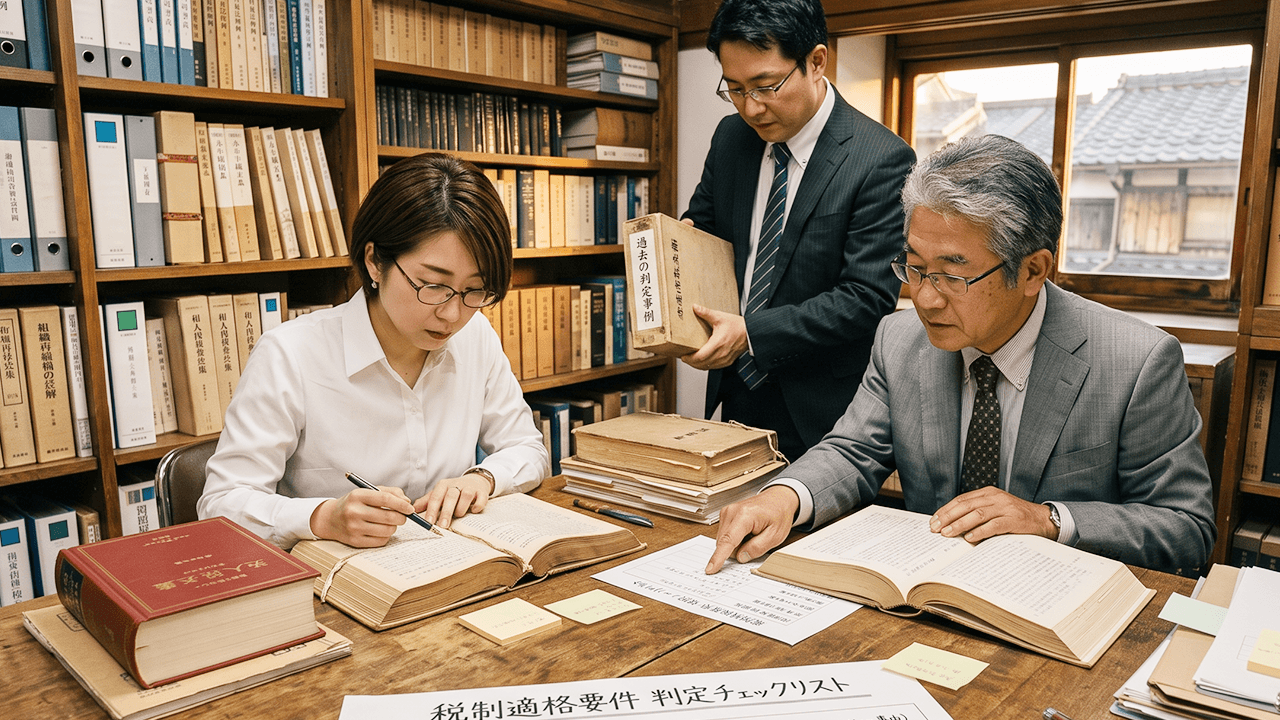 税制適格要件の判定