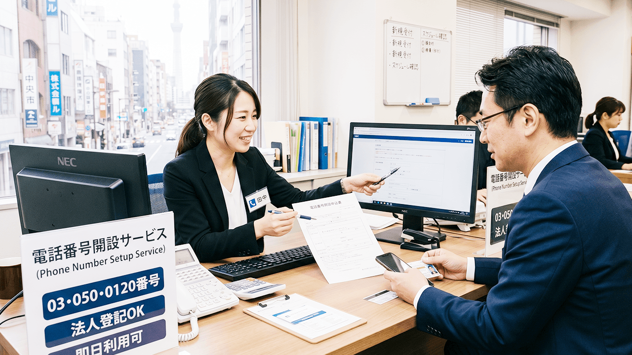 電話番号開設サービス(オプション)