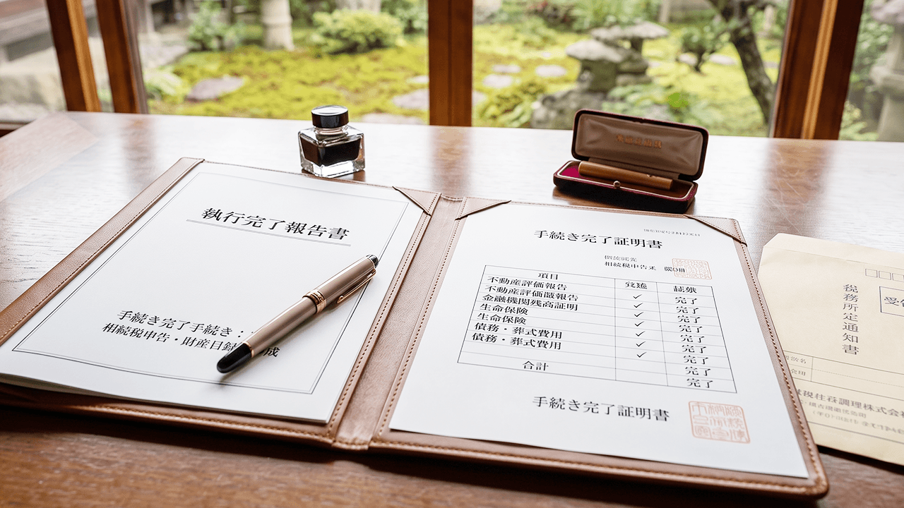 執行完了後の報告