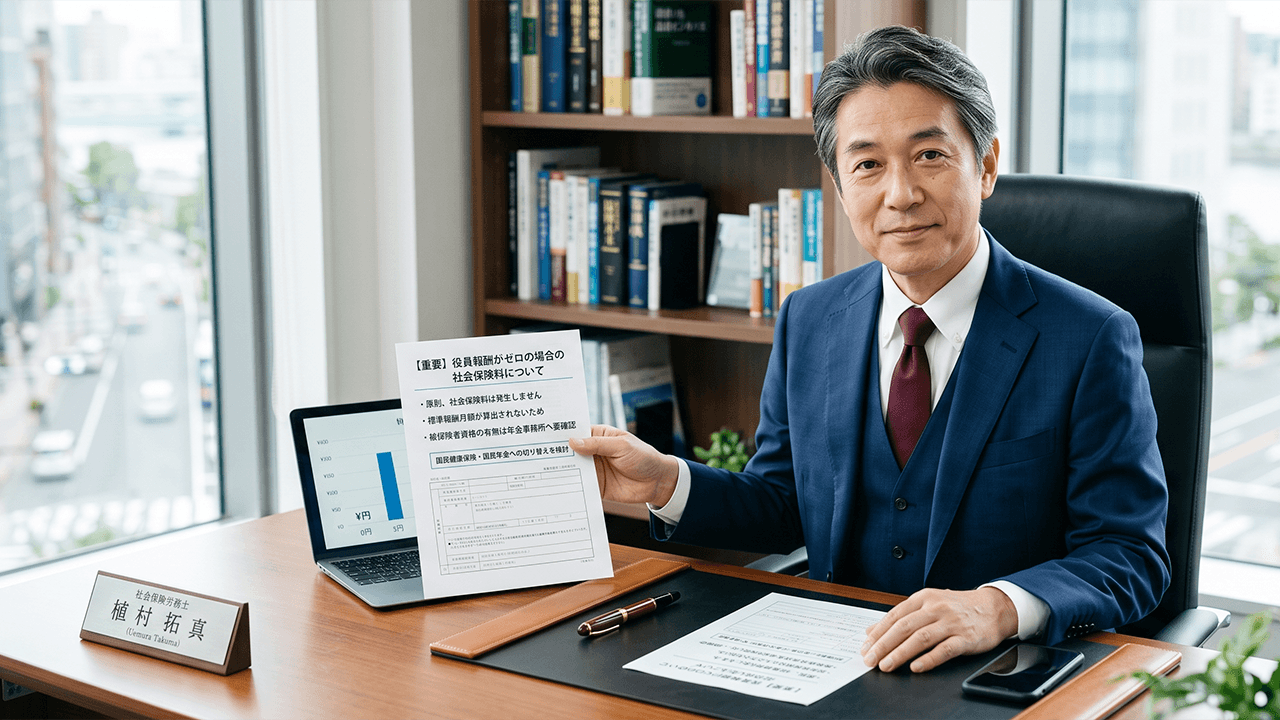 役員報酬がゼロの時の社会保険料について：法人設立者が知っておくべきポイント【社労士無料相談】