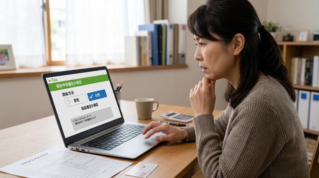 青色申告承認申請書を提出した際e-Taxで白色表示になる理由と確認方法