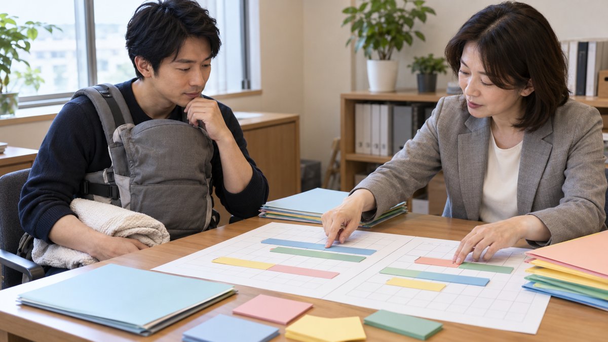 男性育休の普及による管理の複雑化